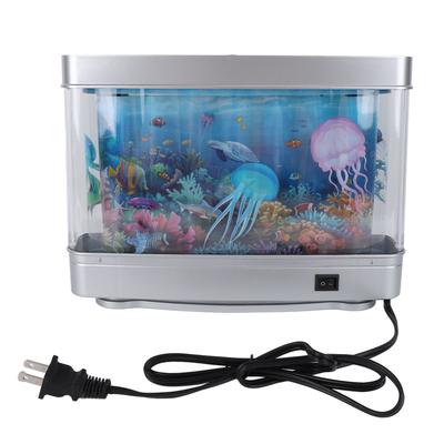 Fake Fish Tank Lamp with Moving Fish LED Artificial Aquarium Decorative Lamp Night Light for Kids Desk Bedroom
