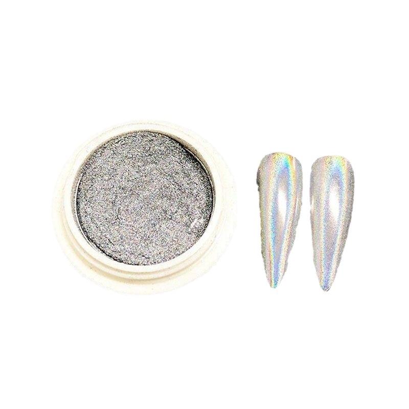 2pcs Nail Mirror Powder Electroplated Metallic Mirror Powder High Glitter Flash Laser Titanium Gold Powder Multi-color Optional Nail Art Tool