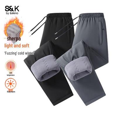 Baleno Men's Lambswool Lined Casual Straight Leg Trousers