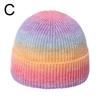 1Pc Ski Caps Thicken Knitted Hat Winter Hip Hop Slouchy Women/Men Soft Harajuku Style Outdoor Tie Dye Color