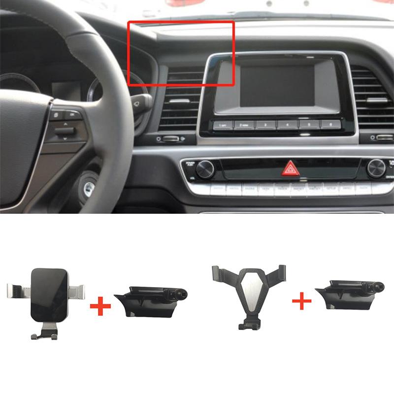 1Set ABS Material For 2018-2019 Hyundai Sonata 9 MK9 Gravity Linkage Special Car Phone Holder Bracket Stand Mobile