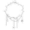 Cold Wind Cross Star Diamond Imitation Pearl Necklace Personalized Stacking Temperament Advanced Clavicle Chain Necklace