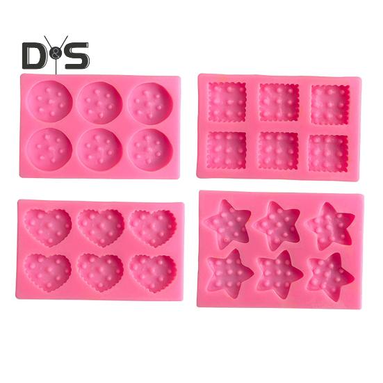 

силиконовая форма для печенья, круглая, квадратная, в форме звезды, в форме сердца, в форме сердца, пищевая, легко снимается, помадка, торт, шоколадное печенье, конфеты, кубики льда, выпечка розовый