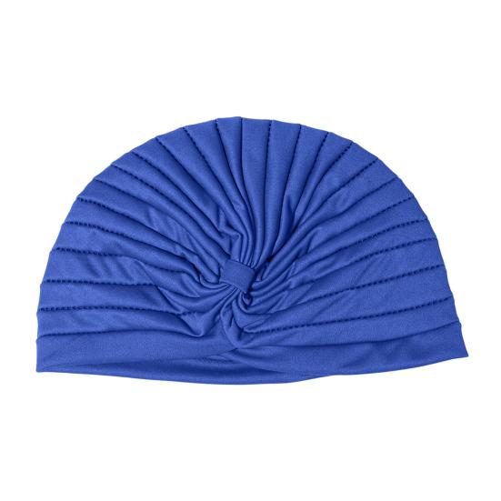 Yoga Hat with Satin Lining Hair Protection Frizz Control Soft Breathable Turban Nightcap High-Elastic Pleated Fabric Turban Hat B
