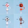 Silicone Dust Proof Straw Cap Ball Dust-Proof Protector Cap Cute Ball Straw Covers  For 10mm Straws