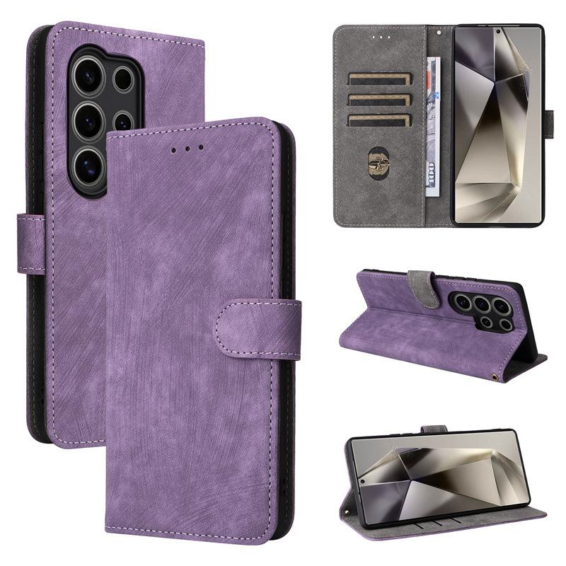 

Флип-чехол для itel S25 Ultra PU кожаный чехол для телефона полная защита корпуса противоударный с [блокировкой RFID] for Itel S25 Ultra фиолетовый