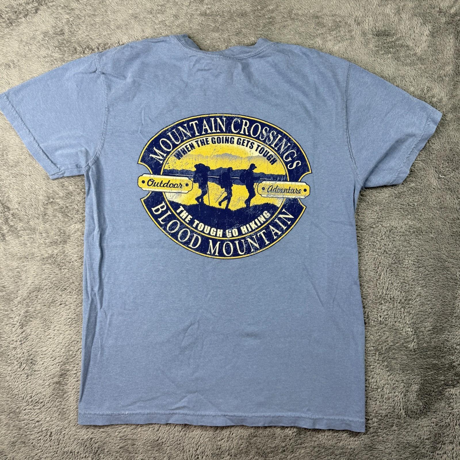 Appalachian Trail Blood Mountain Hiking Backpacking Shirt NEW Adult S Blue Unisex T-Shirt XXXXL
