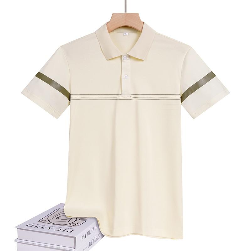 Middle-aged And Elderly Men's Short-sleeved T-shirt Summer Ice Silk Quick-drying Middle-aged And Elderly People Wide