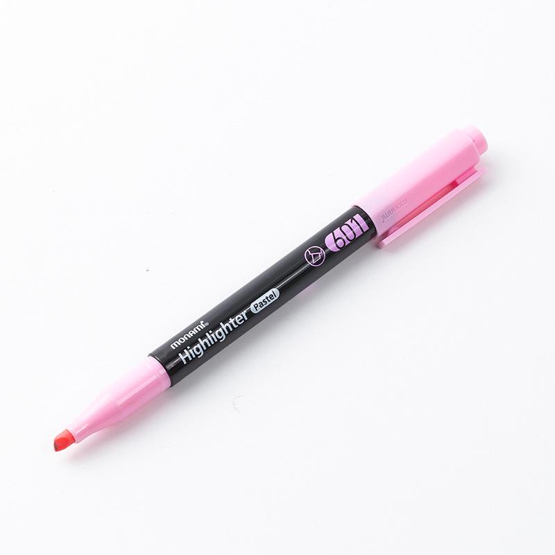 Monami 601 Korean Fluorescent Marker Pens, 12 Colors, Large Capacity, Creative Design (06021)