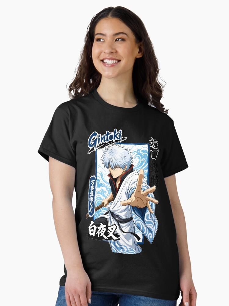 Gintama Silver Hair Samurai Wave Art Graphic Classic Unisex T-Shirt