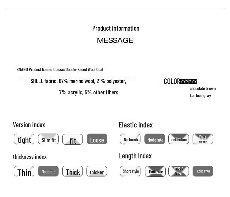 Fengxun Women's Elegant Wool Blend Mid-length Coat