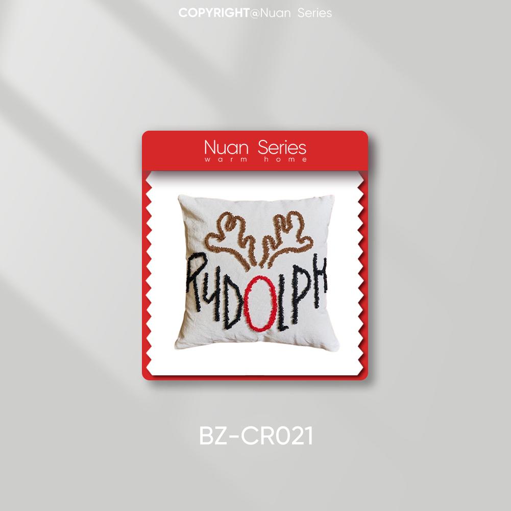 

1 шт. Серия Nuan Универсальная наволочка с рождественской елкой и снеговиком, плюшевая 3D-вышивка, чехол на подушку для дивана, гостиной, спальни, домашнего декора W45cm x L45cm