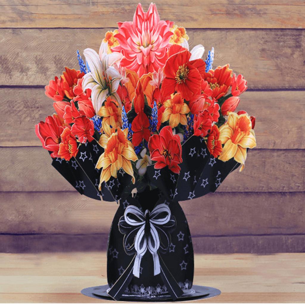 Felicitare 3D Flori Artificiale Buchet de flori Ornamente Rechizite pentru Ziua Mamei Ziua Zilei Ziua Zilei Cadou