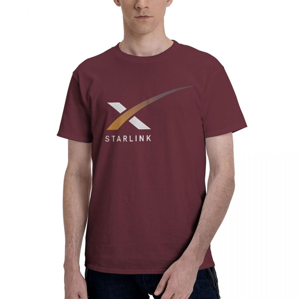 Space X Starlink 100 Cotton Casual Breathable Confortable TShirt Designer Clothes Men T Shirt Men