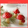 Christmas Mushroom Ornaments Resin Decorative Holiday Gift Set For Festive Decor