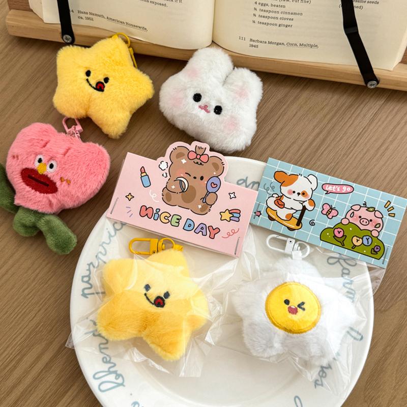 Breloc cu pandantiv păpușă floare urâtă de pluș creativă drăguță, breloc de desene animate, inel de chei auto, accesorii de decorare pentru rucsac, cadouri