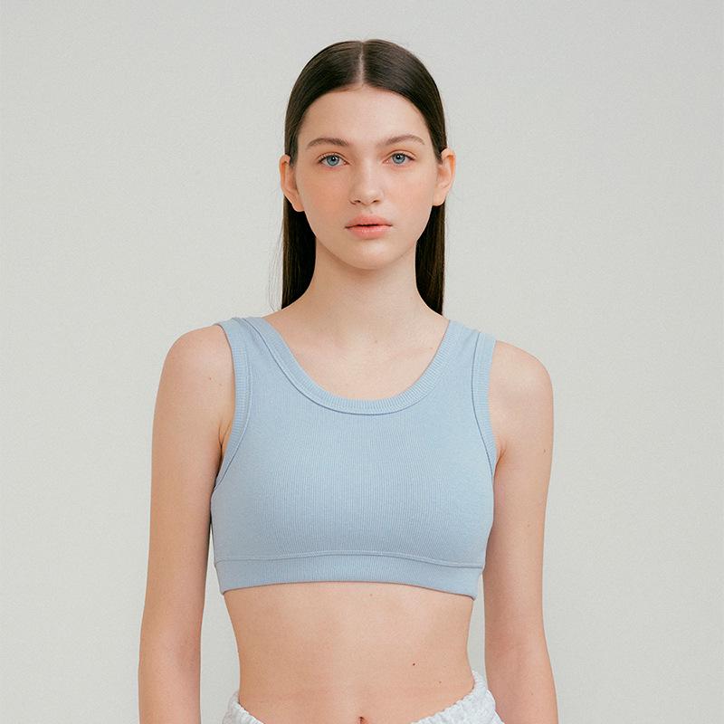 

Бюстгальтер для йоги Four Seasons с U-образной спинкой: Красивая спина, короткий беговой фитнес-жилет Medium небесно-голубой