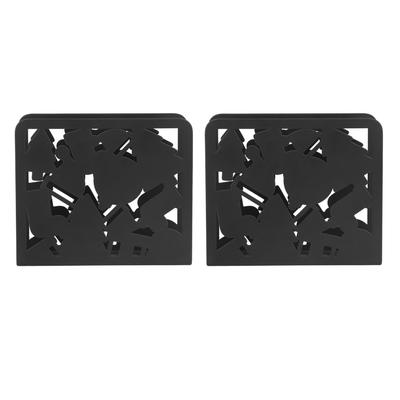 2 Stück Serviettenhalter Schwarz Weihnachtsthema Edelstahl Galvanisierung Küchenserviettenhalter für Heimparty Weihnachten