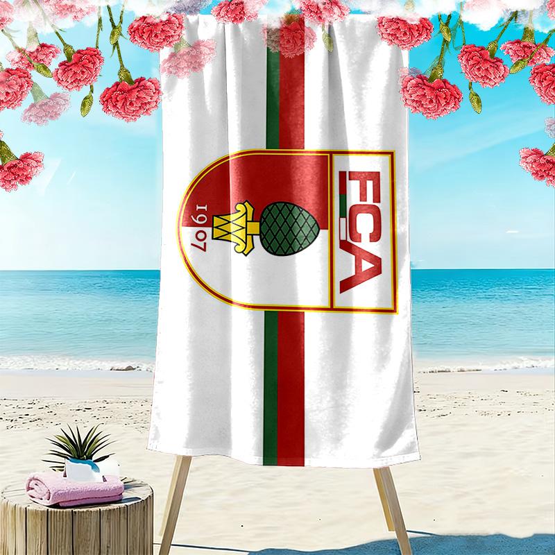 FC Augsburg Aufdruck Strandtuch, Großes Weiches Schnelltrocknendes Handtuch für Strand Camping Schwimmen