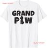 Poodle Grandpa Grand Paw T Shirt Dog Puppy Lovers Grandpaw  Vintage Washed Streetwear Breathable Graphic Top For Everyday Wear