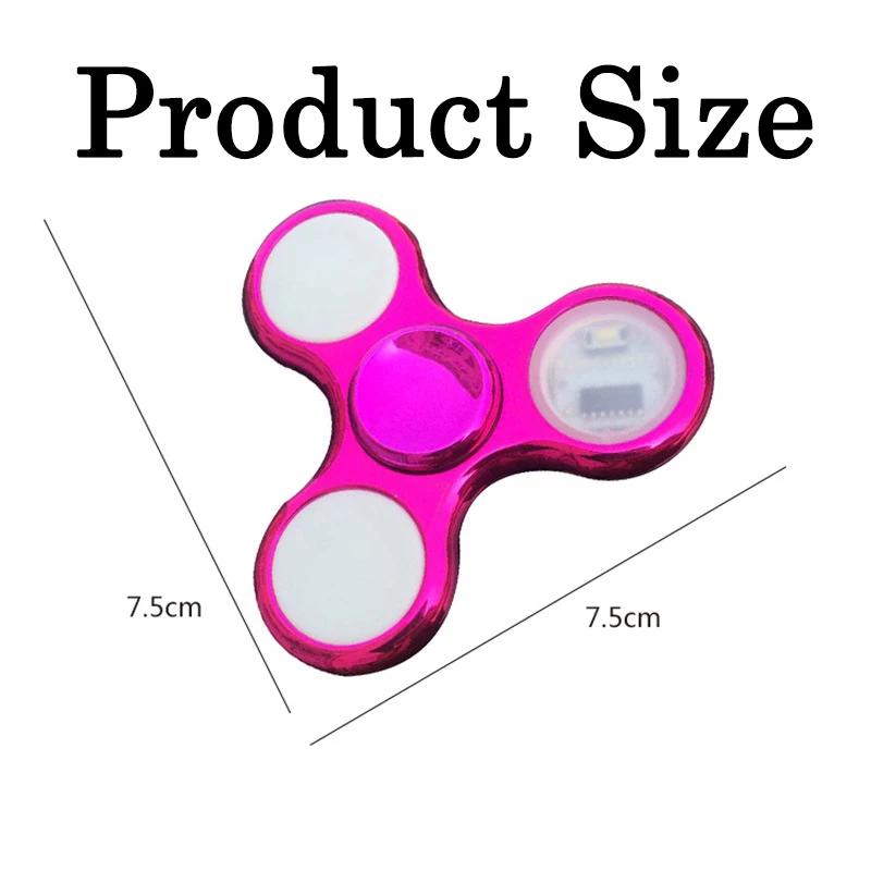Luminous LED Fidget Spinner Hand Top Spinners Finger Stress Relief Toys for Kids Children Glow In Dark Light EDC Figet Spiner