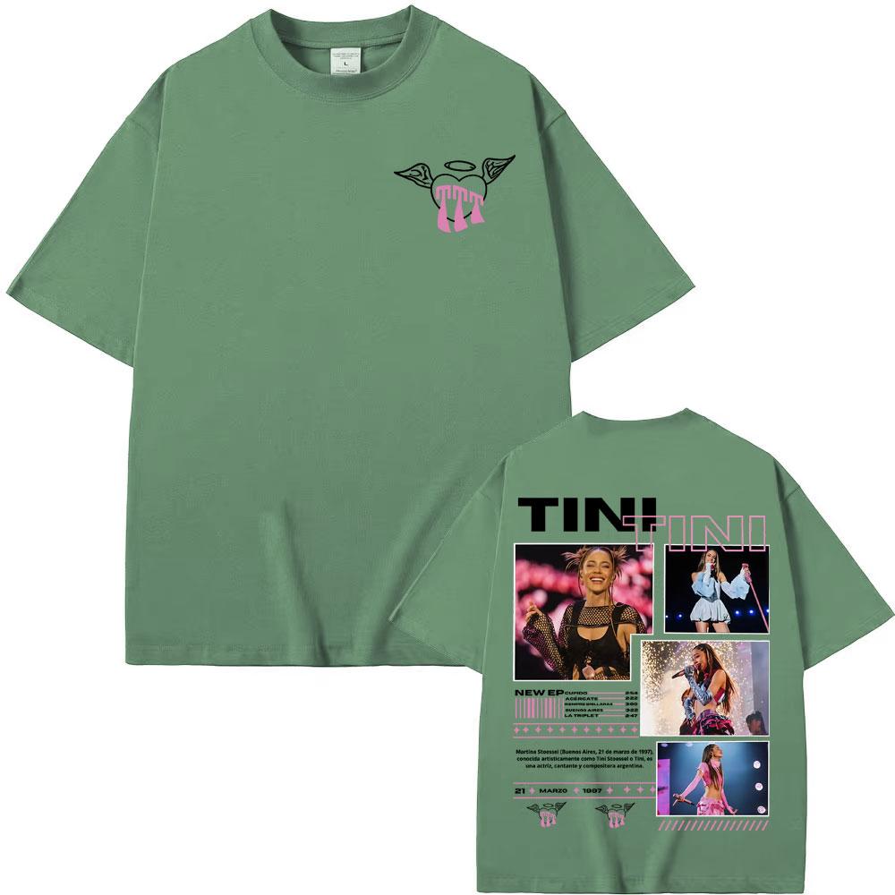 Singer TINI STOESSEL Tour 2025 Merch T Shirts Unisex Womens Clothing Harajuku Aesthetic Tshirts High Quality Short Sleeve T Shirt