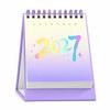 Dual-Sided Use 2027 Calendar Flip Design Table Calendar Portable Monthly Planner Calendar  Students