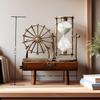 Vintage Steampunk Ferris Wheel Sand Timer - Handcrafted Wooden Desk Decor, ASMR Sensory Toy, Eco-Friendly Gift with Premium Packaging (7.8x5.7x2.5in)