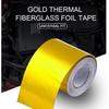 Sporacingrts 2" X 29.5 Feet (9M) Gold Adhesive Heat Shield ReflectiveTape Wrap Roll Compatible With Car Intake Pipe, Engine Bay Etc.