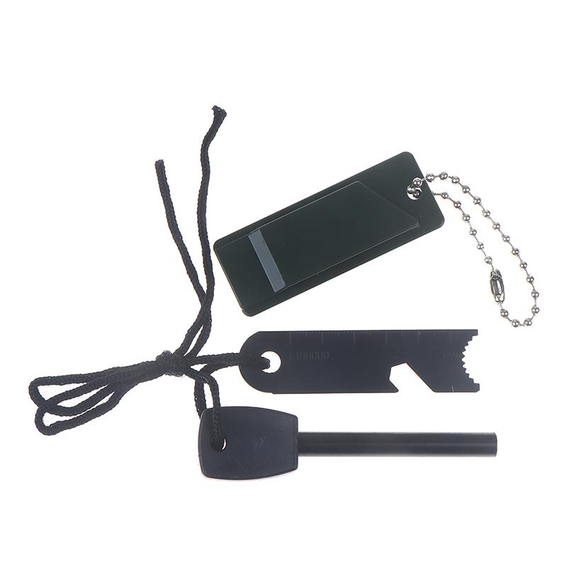 Mini Flint Waterproof Fire Starter Magnesium Flint Stone With Whistle Survival Outdoor Camping Survival Equipment