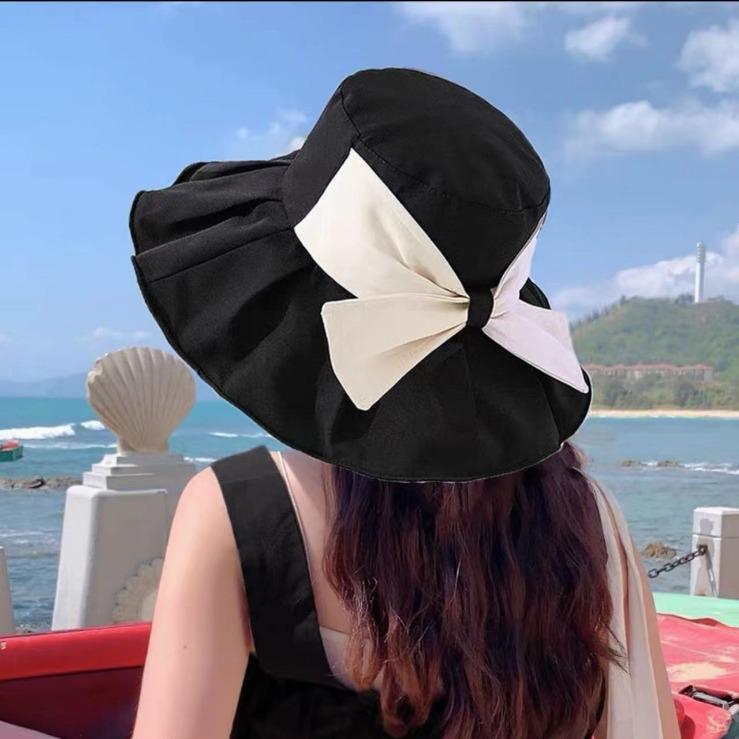 

Fisherman S Hat Children S Spring And Summer Fashion Sunscreen Hat Big Brim Face Covering Versatile Casual Sun Hat Uv Protection Outdoor One size fits all чорний