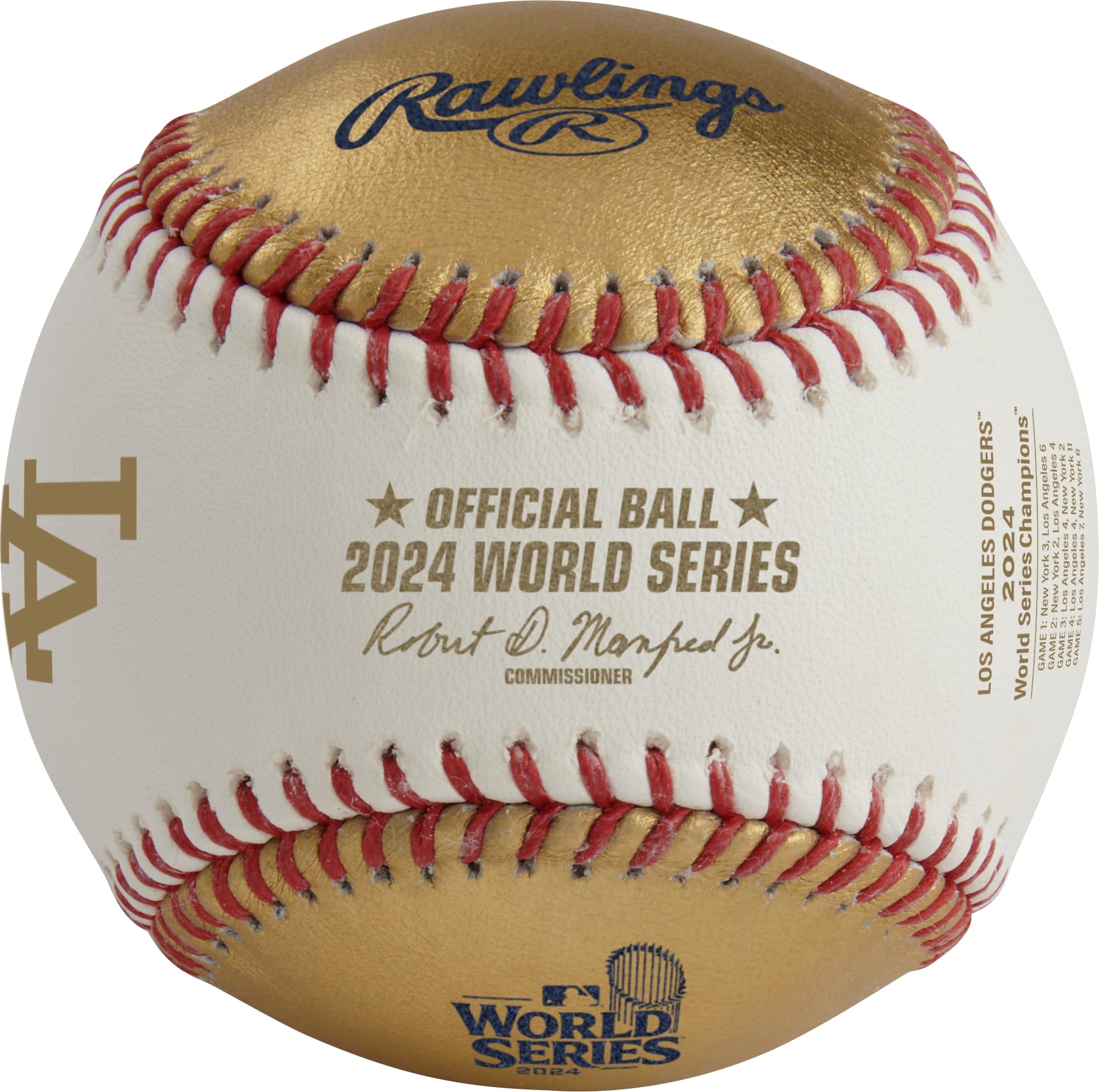 

Rawlings Baseball MLB Commemorative Ball 2024 World Series Champion Ball Cube MLB 2024 GOLD WORLD SERIES CHAMPIONS BASEBALL R00710002-WSBB24CHMP-R