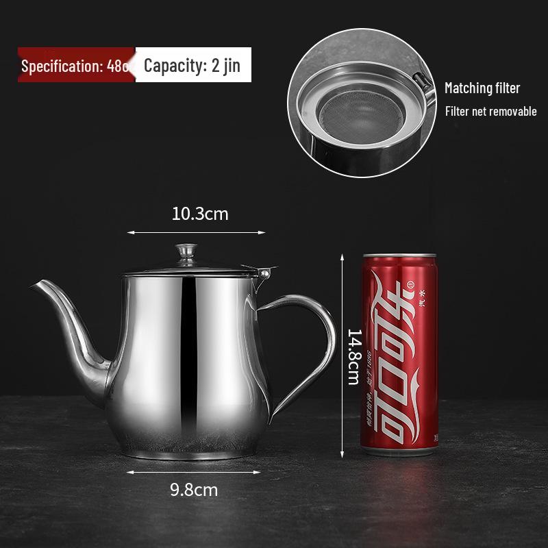 Leak-Proof Stainless Steel Oil Storage Pot with Filter