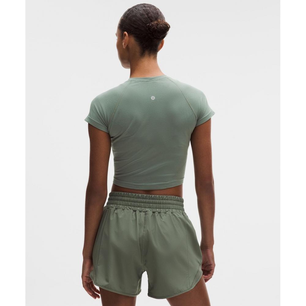 Lululemon Swiftly Tech Cropped Short Sleeve Shirt 2.0 Willow Leaf Willow Leaf
