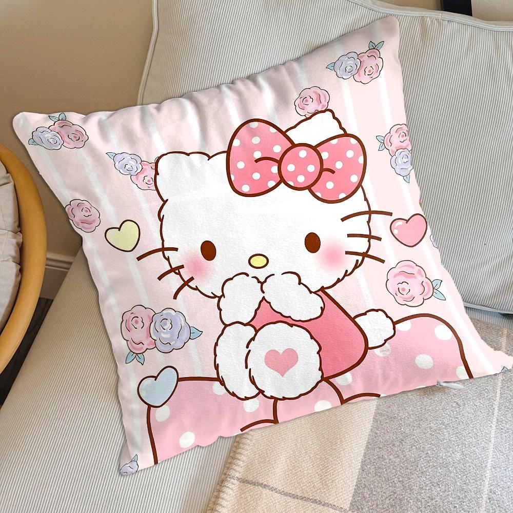 Cushion Covers Living Room Kawaii H-Hellocats Cushions For Decorative Sofa Pillowcase Decor 40X40 Holidays Ornamental Pillow