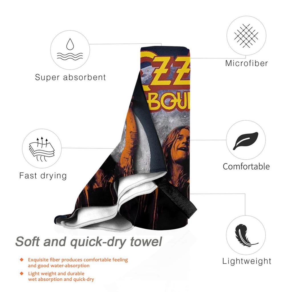Ozzy Osbourne British Heavy Metal Rock Music Singer Beach Towel Soft Microfiber Quick Dry Absorbent Quick Towels For Bath