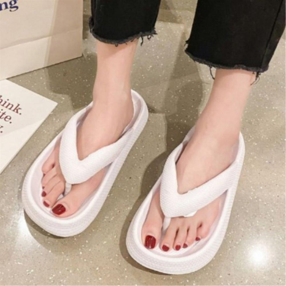 New Arrivals Open Run Women Comfortable Black White Height Increasing Sandals