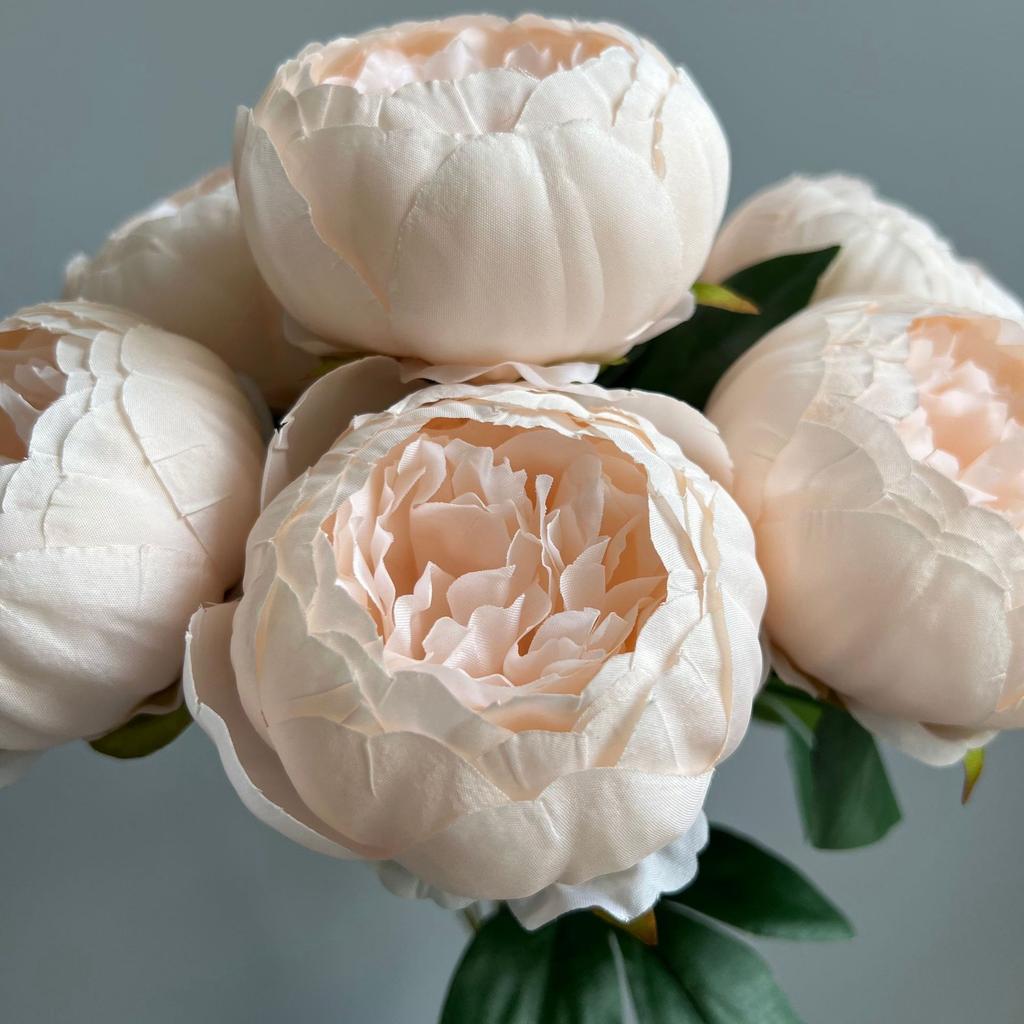 Artificial Peony Silk Flowers Bouquet Fake Flowers Arrangement Vintage Wedding Decoration Home Decor 1 Bunch 7 Head