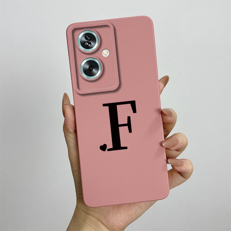 For Oppo A79 Case OPPO A79 5G Phone Case Oppo A79 Cover OPPO CPH2553 Cute Initial Letters Square Silicone Shockproof Back Cover
