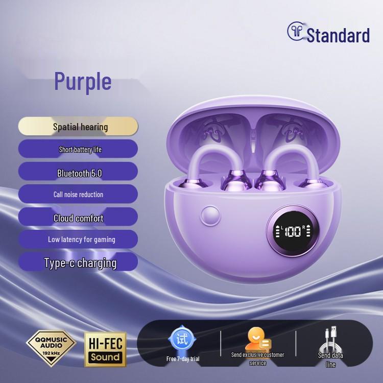 

2026 Wireless Bluetooth Earbuds: Noise Cancelling Dual-Side Stereo Ear Clip Headphones