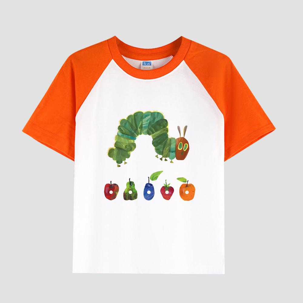 Bedrucktes T-Shirt für Kinder mit Rundhalsausschnitt, Baumwollstoff, lässiges, modisches Kurzarm-Oberteil für den Sommer für Jungen