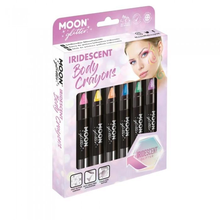 Moon Glitter Iridescent Body Crayons (Pack of 6)