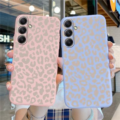 Mäkké silikónové puzdro s leopardím vzorom pre Samsung A55 M35 S24 Xiaomi Redmi Note 13 Pro 13C iPhone Huawei Honor Realme Ochranný kryt proti nárazu na fotoaparát
