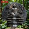 Arte da Parete in Metallo Buddha Meditazione Vintage Monaco Cascata Cortile Giardino Decorazione Segno