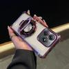 Luxury Plating CD Ring Stand Shockproof Case For MOTO G86 Power G56 15/45/05/84/54/64/34/24/04/14 Transparent Silicone Cover