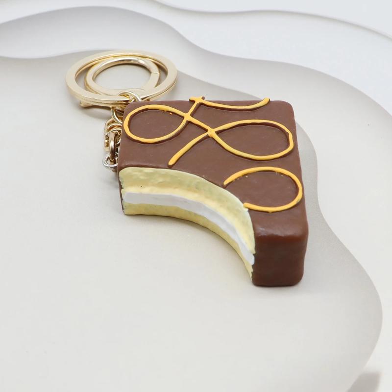 1Pcs Cute Ice Cream Keychain Mini Simulation Chocolate Pendant Versatile Bag Charm For Daily Decoration