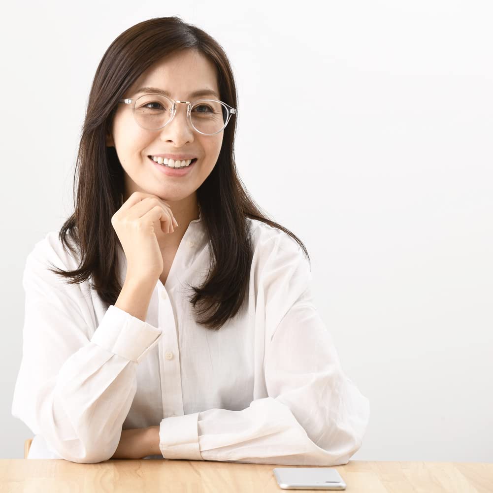 [Eight Tokyo] Reading Glasses for Men and Women, Senior Glasses, Blue Light Blocking, Made In Japan, Lenses, Wellington/Boston Style, Lightweight, Cle