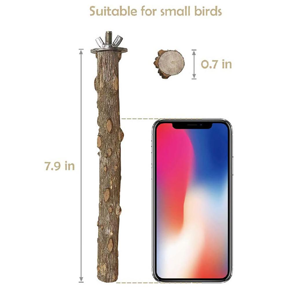 4-teiliger Vogel-Sitzstock aus Holz, hängendes Spielzeug, Sitzstock-Spielzeug für Conure, Wellensittich und andere kleine Vögel