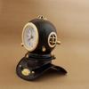 15.24 Cm Mini Diving Helmet With Clock Nautical Maritime Clock Black Diving Helmet Desk Top Clock Home, Office Decor Gift