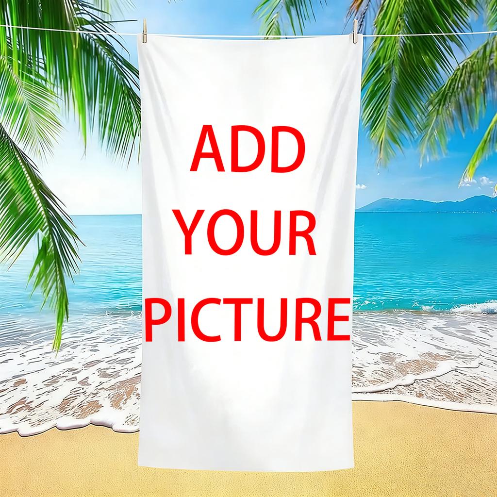 Diy Custom Cartoon Polyester Beach Towel Quick Drying Microfiber Bathroom Bathrobe Bath Accessories Gym Hotel Shower Towels
